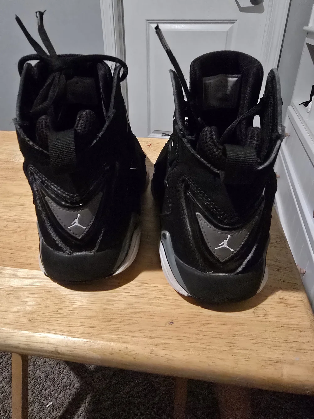 RARE Nike Air Jordan True Flight GS Black Suede 343795-010 Size 8.5 Men's